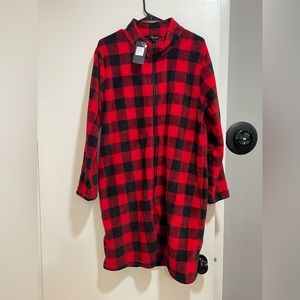 NWT Just Love Plaid Nightgown - Large